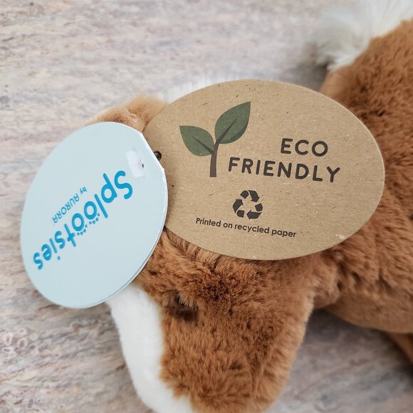 NWT Aurora Splootsies Eco Friendly Clydesdale Horse Plush 8" - Picture 2 of 6